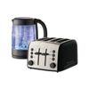 Russell Hobbs Brooklyn 1.7L Glass Kettle and 4-Slice Toaster Set - Black