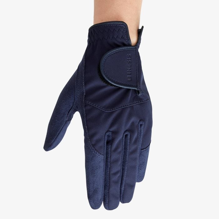 Decathlon - Women's Golf Pair Of Rw Gloves Navy Blue - Eu S