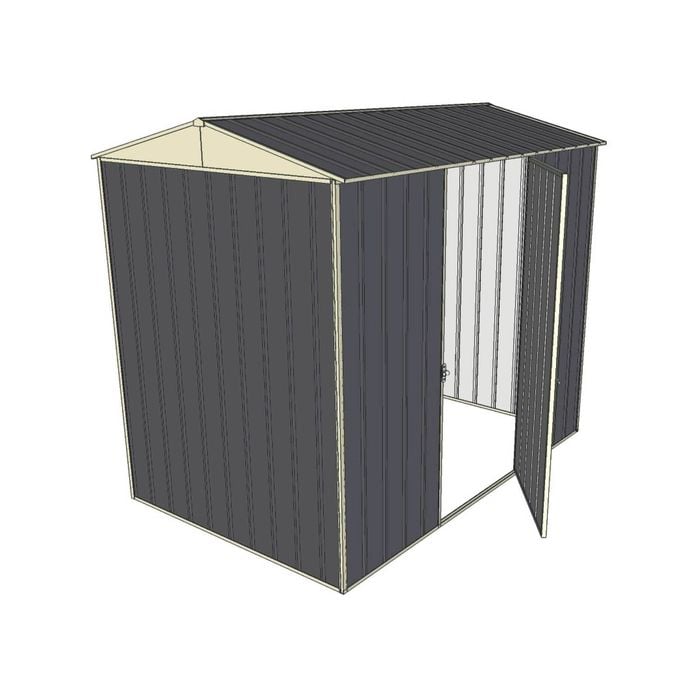 Build-a-Shed 1.5 x 2.3 x 2.3m Single Hinged Side Door Gable Shed - Grey