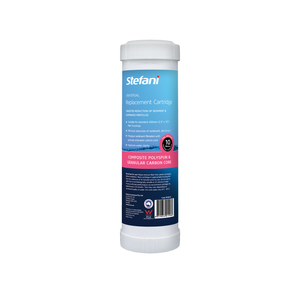 Stefani 10 Micron 2.5 x 10" Polyspun With Granular Activated Core Sediment Replacement Water Filter Cartridge