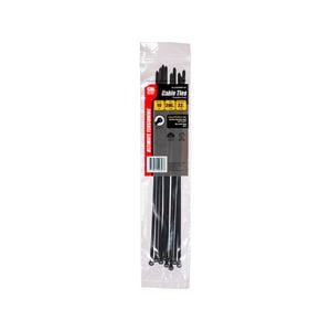 Gardner Bender 280mm Black Precise Lock Cable Ties - 10 Pack