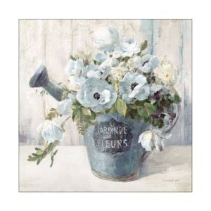 Artey | Garden Blooms II Blue - Stretched Canvas - Stretched Canvas - 100 x 100cm