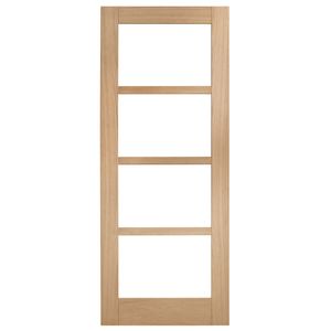Corinthian 2340 x 920 x 35mm Internal Door White Oak Moda Clear Glass AMODG4 - 920mm