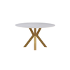 Elegant Collections Gold Miles Marble Dining Table