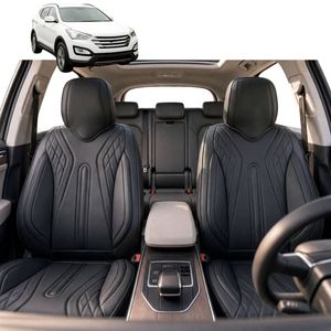 Australian Goose Front Seat Covers for Hyundai Santa Fe 2012 - 2018 (DM) - PU Leather, Black (2pc)