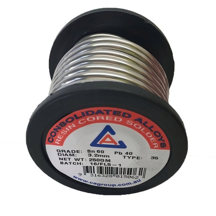 CAgroup 3.2mm x 250g 60/40 Tin / Lead Resincore Solder