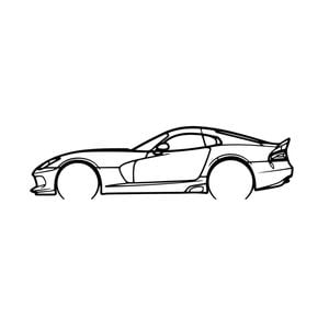Ignite Laser Dodge 2017 Viper Srt Silhouette Metal Wall Art Rustic Metal 15.7inch/40cm