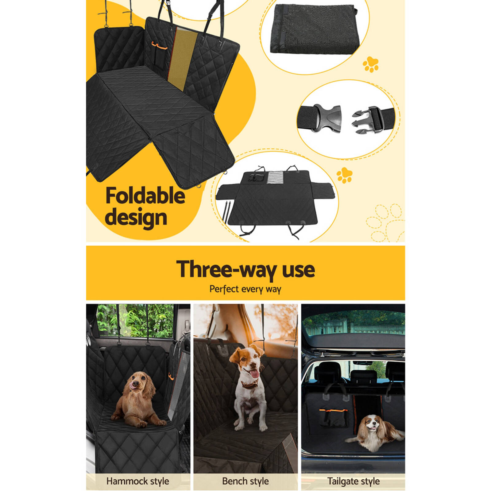 i.Pet Car Dog Pet Car Seat Cover Waterproof Mat Bunnings Australia