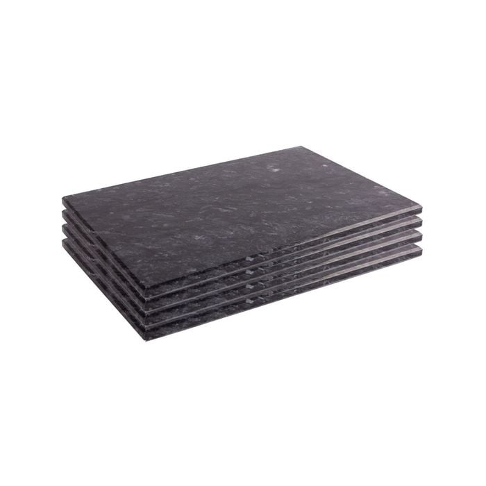 Argon Tableware Marble Rectangle Placemats - 30cm x 20cm - Pack of 4