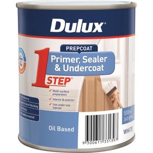 Dulux 500ML Prepcoat 1Step Oil Based Primer, Sealer & Undercoat White