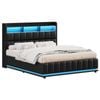 ALFORDSON Bed Frame Queen LED Gas Lift Base