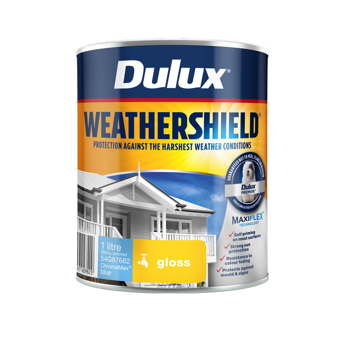 Dulux 1L Blue Gloss Weathershield Exterior Paint