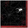 Dark Manor Spider Web Print 16 Pack Halloween Napkins