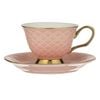 Ashdene New Bone China 210ml Ripple Blush Cup & Saucer - Pink