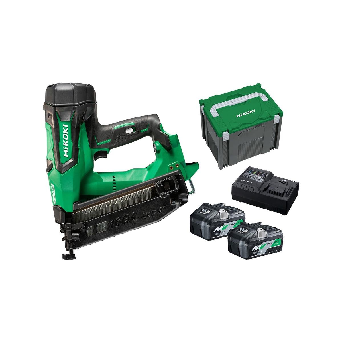 HiKOKI 18V Cordless 16G 20 Angled Finish Nailer Kit NT1865DA HRZ Bunnings Australia