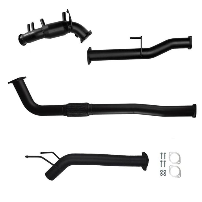 Ignite Exhausts Turbo Back For Toyota Hilux 2.8l Cat With Diff Dump Pipe Only Black Aluminised Steel