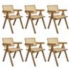 Levede 6pcs Solid Wood Dining Chairs - Natural