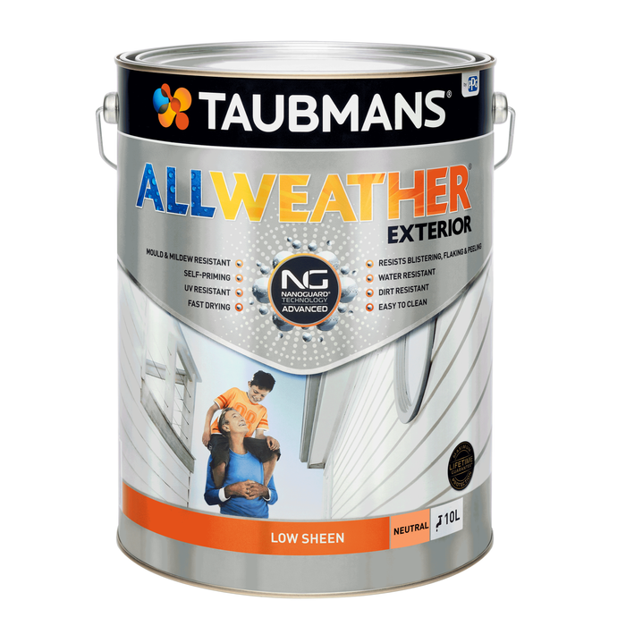 Taubmans 10L Neutral Low Sheen All Weather Exterior Paint