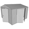 Build-a-Shed 3.0 x 3.0 x 2.3m Gable Double Hinged Side Doors Shed - Zinc