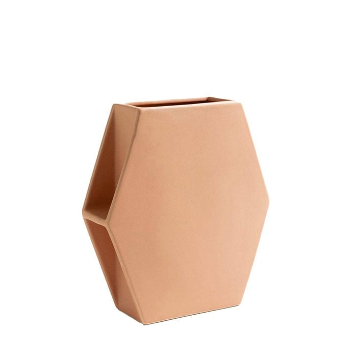 Ben David Hex Flower Vase Home/Lounge Decor Large - Caramel