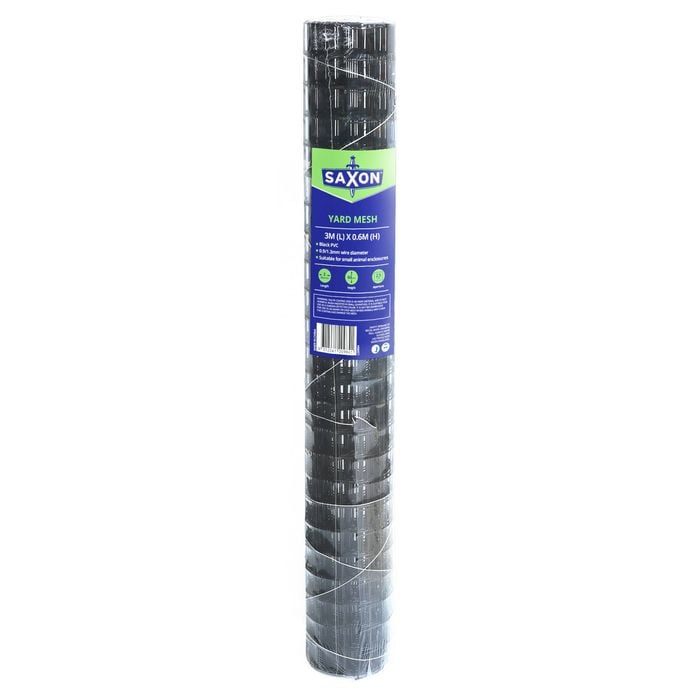 Saxon 600mm x 3m Black Wire Mesh