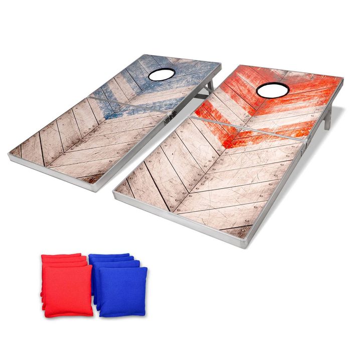 Rustic Edition Aluminum Cornhole Game (1.2m x 0.6m Regulation Size)