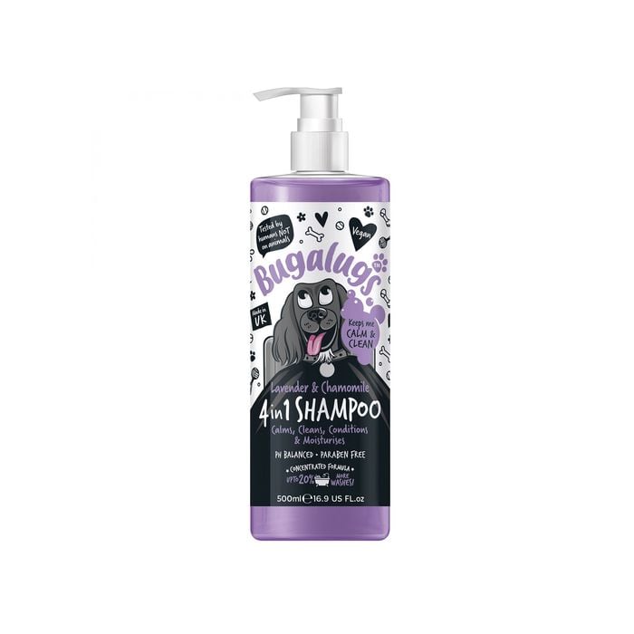 Bugalugs 500ml 4 In 1 Lavender And Chamomile Dog Shampoo