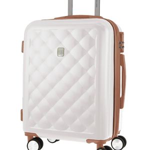 Pierre Cardin 4 Wheel Cabin Hard-Shell TSA Lock Travel Luggage 54cm White