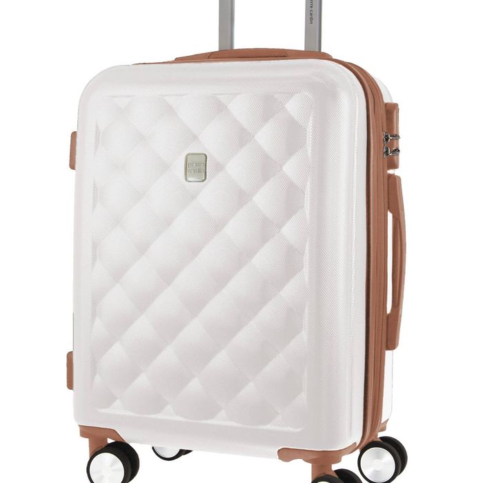 Pierre Cardin 4 Wheel Cabin Hard-Shell TSA Lock Travel Luggage 54cm White