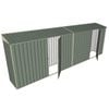 Build-a-Shed 0.8 x 6 x 2m Skillion Shed with Dual Single Hinged Side Doors - Green