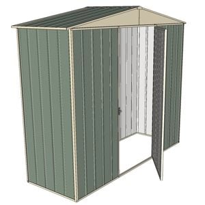 Build-a-Shed 2.3 x 0.8 x 2.3m Gable No Side Doors Garden Shed - Green
