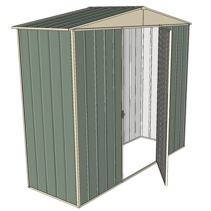 Build-a-Shed 2.3 x 0.8 x 2.3m Gable No Side Doors Garden Shed - Green