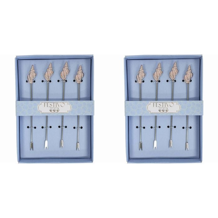 2x LVD Cocktail Pick 4pc Shell Home Kitchen Serveware/Tableware
