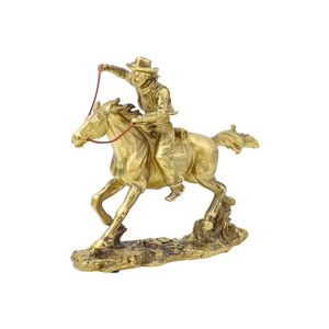 Lifebay Cowboy Resin Horseman: Rustic Equestrian Home Decor