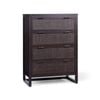 Teamson Home Hatteras Dresser with 4 Rattan Inlay Drawers, Espresso