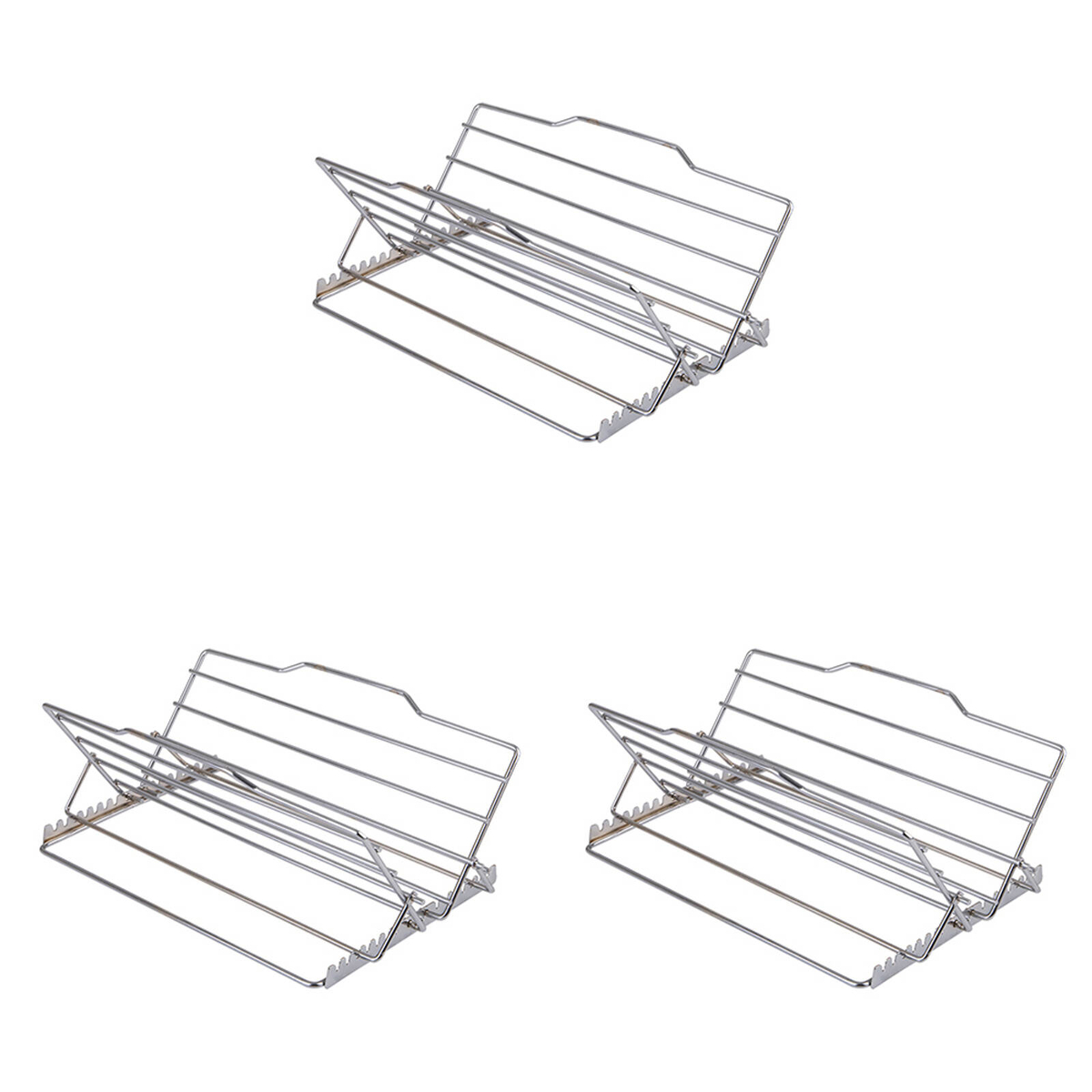 3PK Appetito Adjustable Roasting Rack Home Kitchen Cooking 25x19cm ...