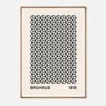 Galrie Bauhaus 1919 Geometric Art Print - Iconic Deco Masterpiece for Modern Interiors, Wood Frame, A4 21 x 30cm (8 x 12inch)