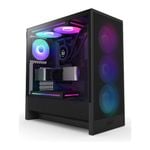 NZXT H5 Flow RGB 2024 ATX Mid Tower With RGB Fans - Black [CC-H52FB-R1]