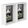 Nicola Spring 5" X 7" White 3d Deep Box Photo Frames - 4" X 6" Mount - Pack Of 5
