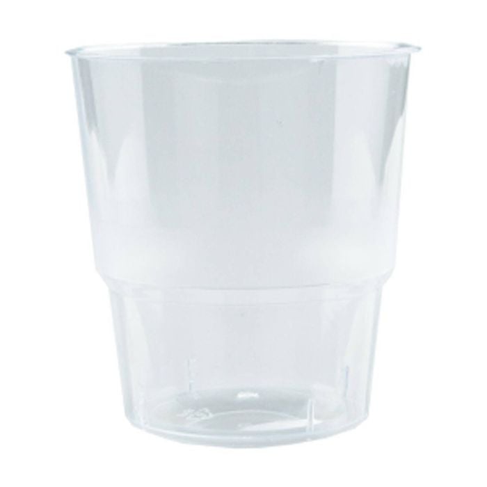 12x 12pc Partyware Reusable Juice Glass Set Tableware 200ml Clear