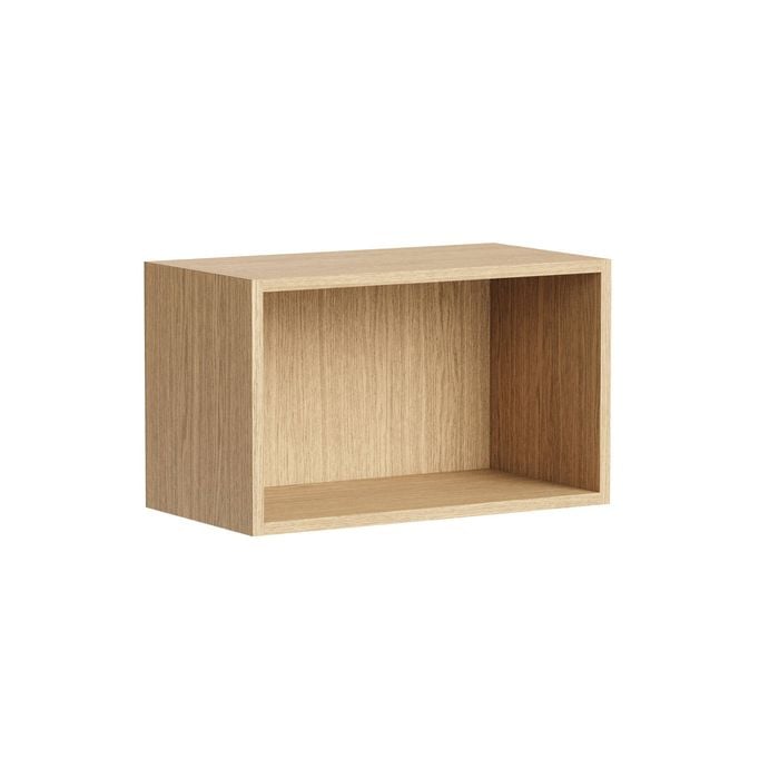 Kaboodle 500-599mm Honey Oak Customisable Slimline Open Shelf