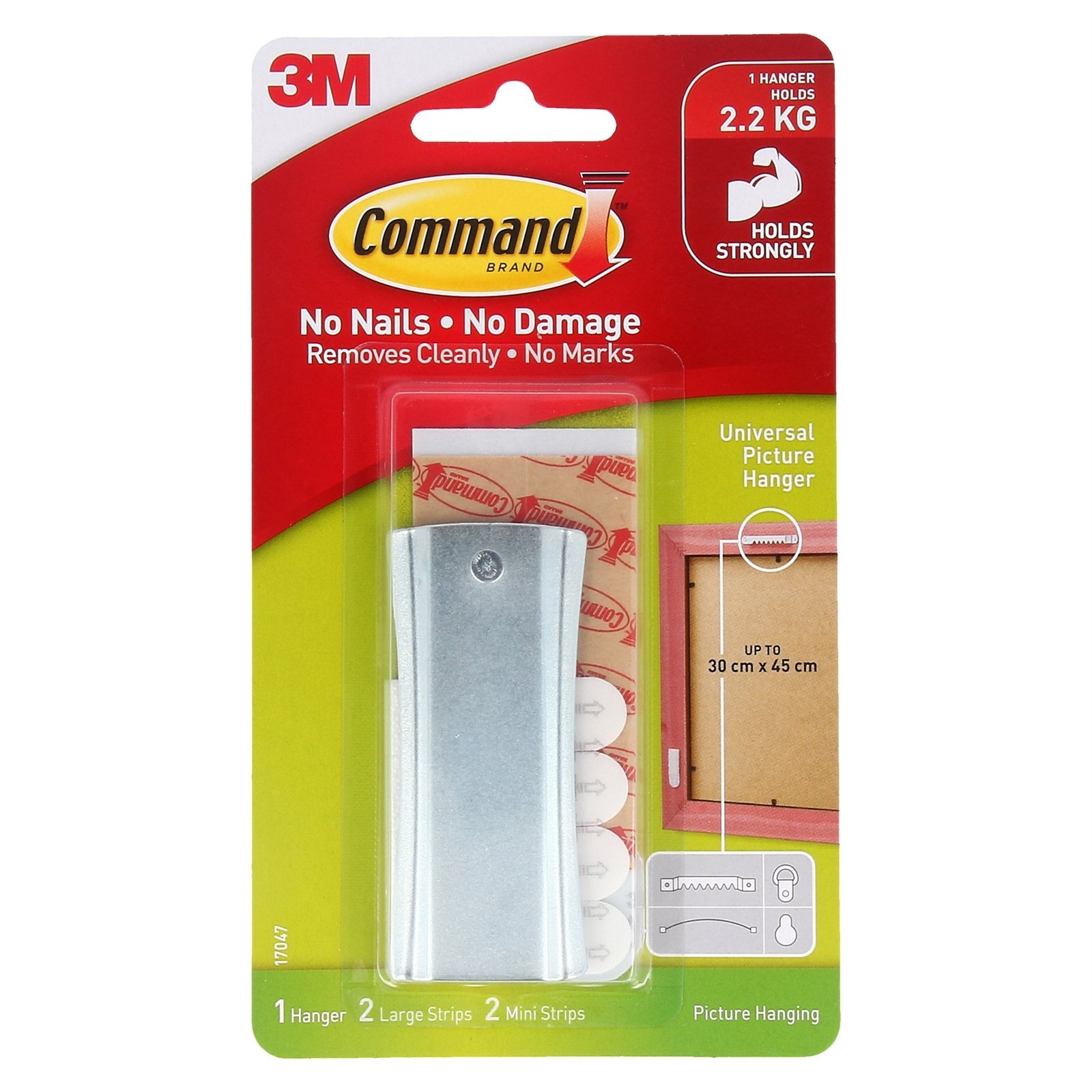 Command Large Metal Adhesive Universal Picture Hanger 1 Pack Bunnings Australia