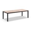 Sahara 8 Rectangle Outdoor Teak Timber And Wicker Dining Table Charcoal