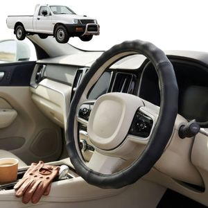 Australian Goose Steering Wheel Cover for Mitsubishi Triton Single Cab 1996 - 2006 (MK) Circle Black