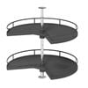 Kaboodle Corner Rotating Tray 2 Tier Solid Shelf