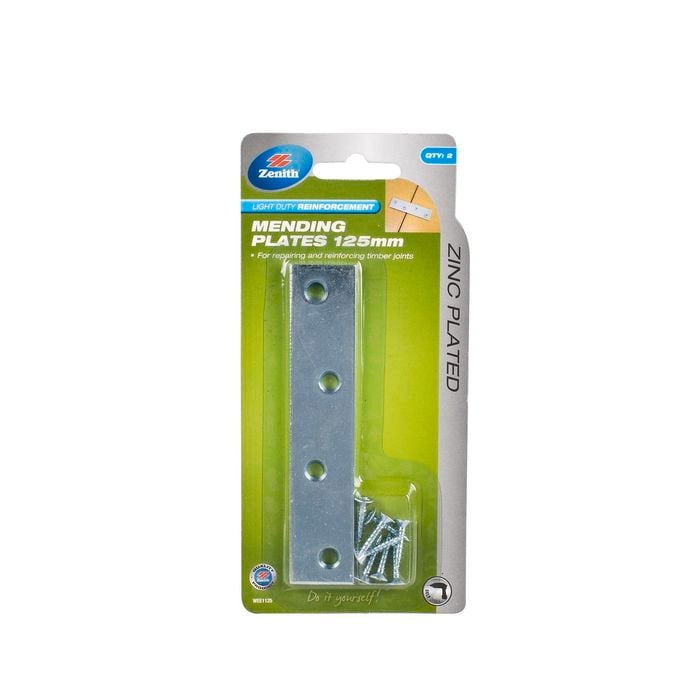 Zenith Mending Plate 125 x 25mm 2pk