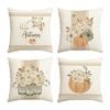 Catzon 4 Pcs Linen Throw Pillow Covers Autumn for Home