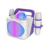 Laser Kids Karaoke Machine With Two Mics (White)