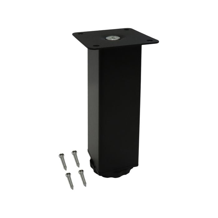 Adoored 40 x 40 x 150mm Square Black Table Leg