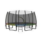Kahuna 14ft Twister Springless Trampoline - Rainbow
